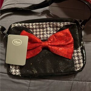 Disney Store Black and White Bag with Red Bow